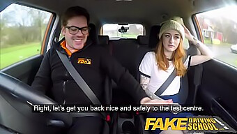 Pov Video Of Slim Redhead Giving A Blowjob And Driving In Public